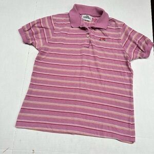 Vintage pink stripe Garan polo shirt women’s XS